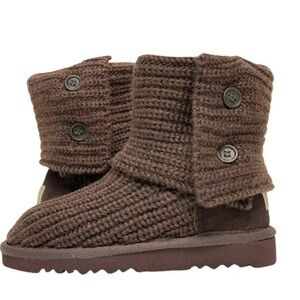 UGG Brown Knit Ankle Boots